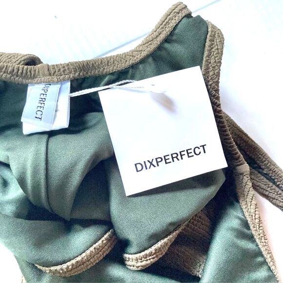 MALIBU RETRO 80s 90s Inspired Ribbed High Cut Low Back 1 Piece DIXPERFECT Medium - Picture 9 of 12